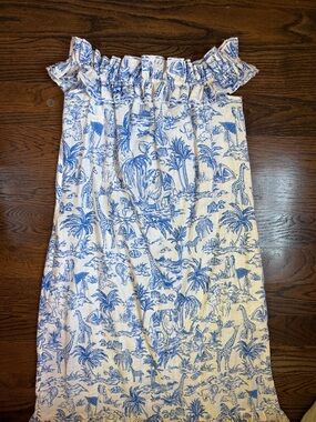 Tory Burch Linen Midi Dress Size Small